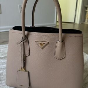 Prada Double medium Saffiano leather bag with dust bag